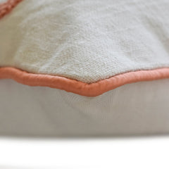 Peachy Petals - Peach Cotton Throw Pillow Cover