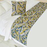 Abstract Array Decorative Bed Runner and Pillow Cover