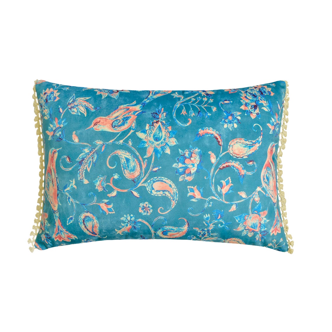 Birdsong Paisley Lumbar Pillow Cover