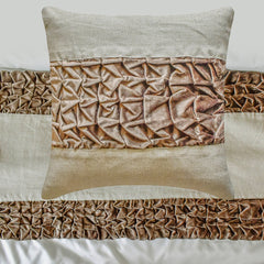 Velvet Twists - Velvet Brown Decorative Bed Runner and Pillow Cover