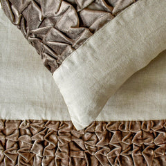 Velvet Twists - Velvet Brown Decorative Bed Runner and Pillow Cover