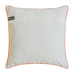 Peachy Petals - Peach Cotton Throw Pillow Cover