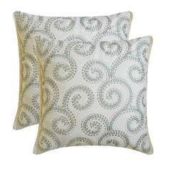 Hazel - White Cotton Throw Pillow Cover