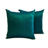 Peacock Green Luxury Throw Pillow Cover