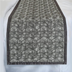 Atria - Jacquard Gray Decorative Bed Runner and Pillow Cover