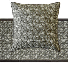 Atria - Jacquard Gray Decorative Bed Runner and Pillow Cover