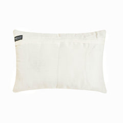 Diamond Radiance - Silver & Clear Art Silk Lumbar Pillow Cover