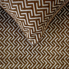 Linked Chevron - Velvet Brown Decorative Bed Runner and Pillow Cover