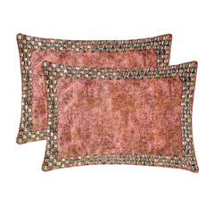 Crystal Rust - Rust Velvet Lumbar Pillow Cover