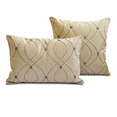 Viola - Beige Linen Lumbar Pillow Cover