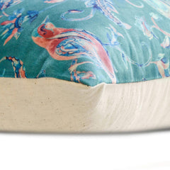 Birdsong Embrace - Blue Velvet Throw Pillow Cover