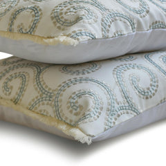 Hazel - White Cotton Throw Pillow Cover