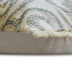 Camille - White Cotton Lumbar Pillow Cover