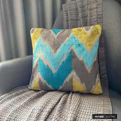 Cordelia - Blue Velvet Throw Pillow Cover