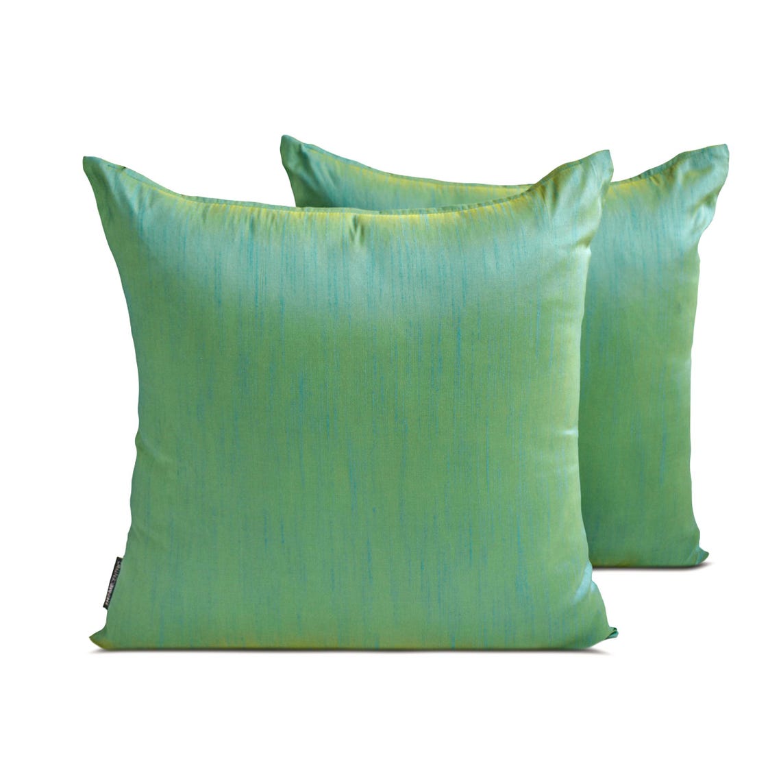 Aqua Yellow Luxury Throw Pillow Cover