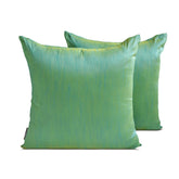 Aqua Yellow Luxury Throw Pillow Cover