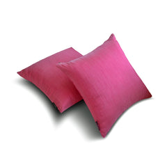 Fuchsia Pink Luxury - Fuchsia Art Silk Throw Pillow Cover Pack of 2
