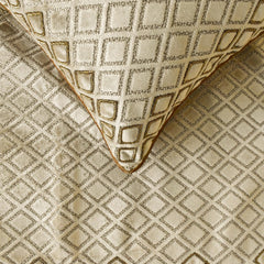 Auric Gem - Velvet Gold Decorative Bed Runner and Pillow Cover