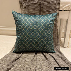 Nour Teal - Teal Velvet Throw Pillow Cover