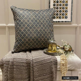 Nour Charcoal - Charcoal Velvet Throw Pillow Cover