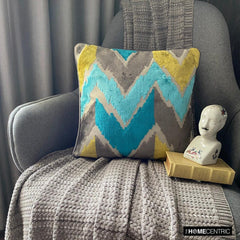 Cordelia - Blue Velvet Throw Pillow Cover