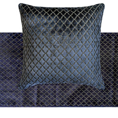 Geolux Legacy Navy - Velvet Navy Decorative Bed Runner and Pillow Cover