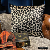 Wild Jungle - Black N White Velvet Decorative Euro Sham