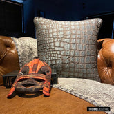 Animal Shimmer - Blue Jacquard Decorative Euro Sham