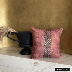 Rust Shards - Rust Velvet Throw Pillow Cover