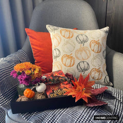 Spiced Pumpkin Throw Pillow Cover