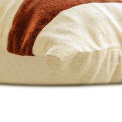 Swathe Orange - Orange Velvet & Linen Fall Lumbar Pillow Cover