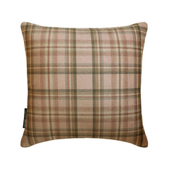 Plaidscape Pink - Pink Velvet Winter Plaid Throw Pillow Cover