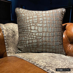 Animal Shimmer - Blue Jacquard Decorative Euro Sham