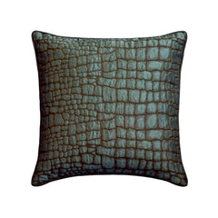 Animal Shimmer - Blue Jacquard Throw Pillow Cover