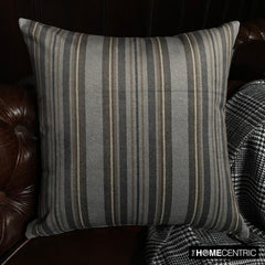 Stripe Flow Gray - Gray Velvet Stripes Throw Pillow Cover