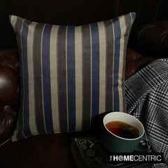 Stripe Flow Blue Throw Pillow Cover