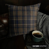 Plaidscape Navy Throw Pillow Cover