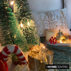 Gold Velvet Gold Decorative Lumbar Pillow Cover - Glitz Gold Tree