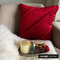 Red Merry - Red Velvet Decorative Throw Pillow Cover