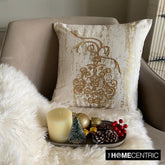 Gold Velvet Decorative Throw Pillow Cover - Luxe Ornament