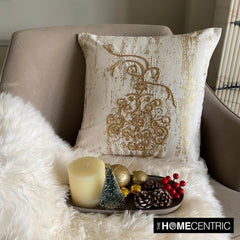 Gold Velvet Decorative Throw Pillow Cover - Luxe Ornament