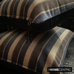 Linear Stripe Blue - Blue Velvet Christmas Striped Lumbar Pillow Cover