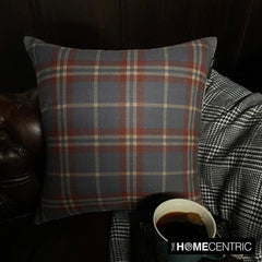 Plaidscape Blue Throw Pillow Cover