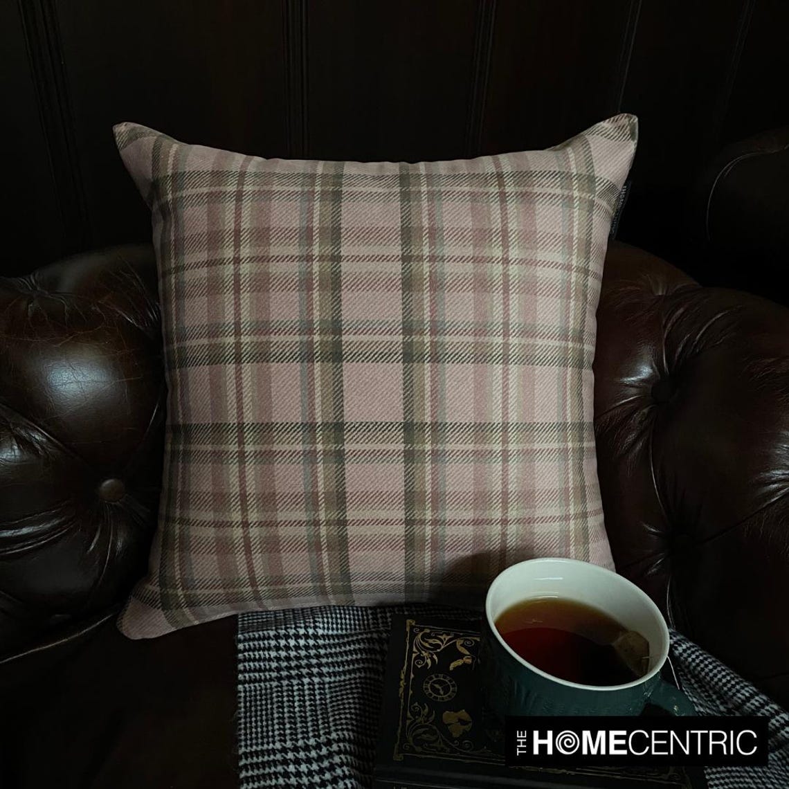 Plaidscape Pink Throw Pillow Cover