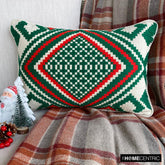 Casablanca Noel - Red & Green Jacquard Decorative Lumbar Pillow Cover