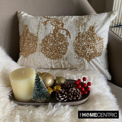 Gold Velvet Decorative Lumbar Pillow Cover - Gold Adornments