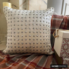 Wheeling Around Ivory - Ivory Velvet Throw Pillow Cover