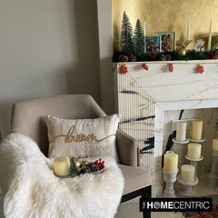 Dream - Gold Velvet Decorative Lumbar Pillow Cover