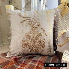 Gold Velvet Decorative Throw Pillow Cover - Luxe Ornament