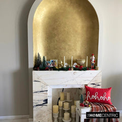 Red Suede DecorativeHo Ho Ho Lumbar Pillow Cover - Holiday Ho Ho